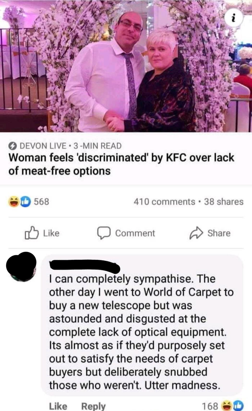 geen vlees bij KFC